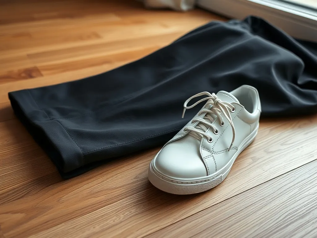 Czy białe buty pasują do czarnych spodni?