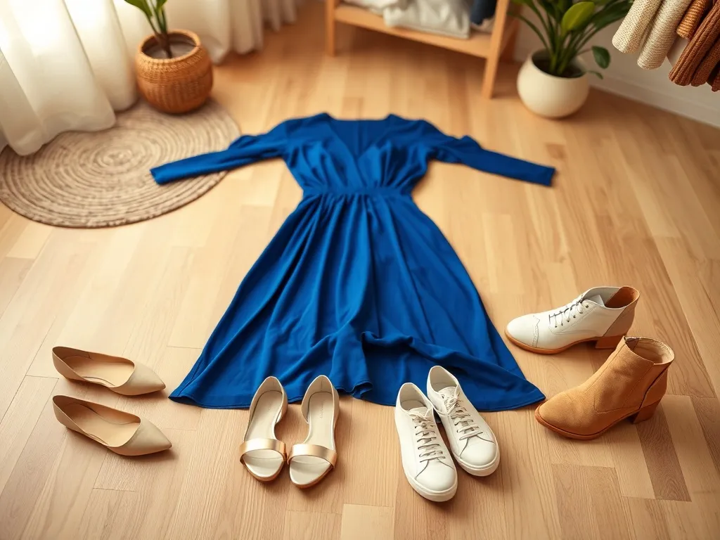 Jakie buty pasują do niebieskiej sukienki?