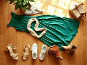 Jakie buty pasują do zielonej sukienki?